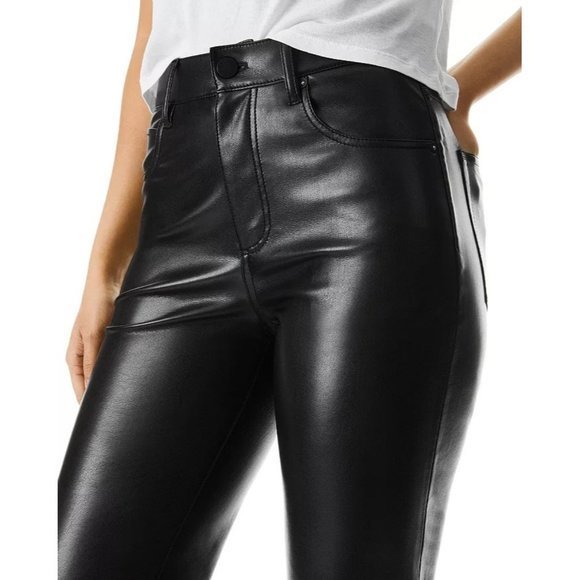 ALICE + OLIVIA Faux Leather Pants in Black - Size 27 - NWT - Picture 3 of 7